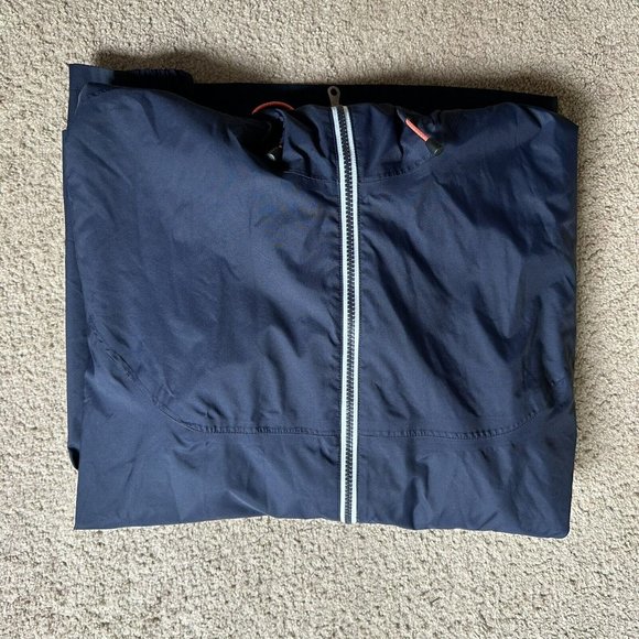 Decathlon Tribord Windbreaker Women’s XL Windproof Jacket Full Zip Hooded Blue - Picture 13 of 13